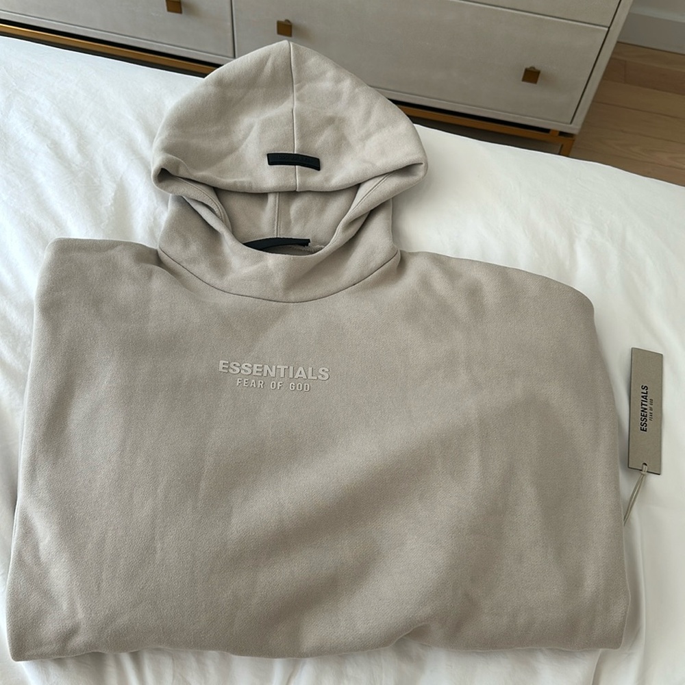 Brand new Fear of God essentials Silver Cloud Hoodie